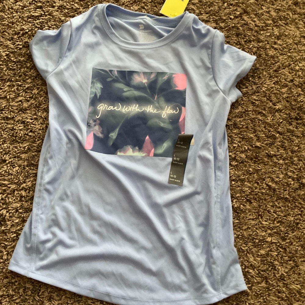 Blue athletic shirt
